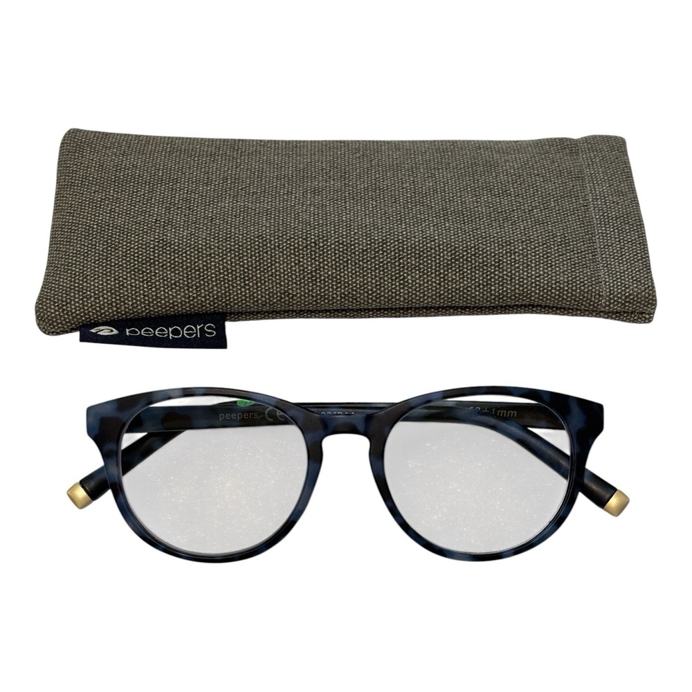 Peepers Canyon Focus Blue Light Block Reading Glasses +1.75 Navy Tortoise 2948